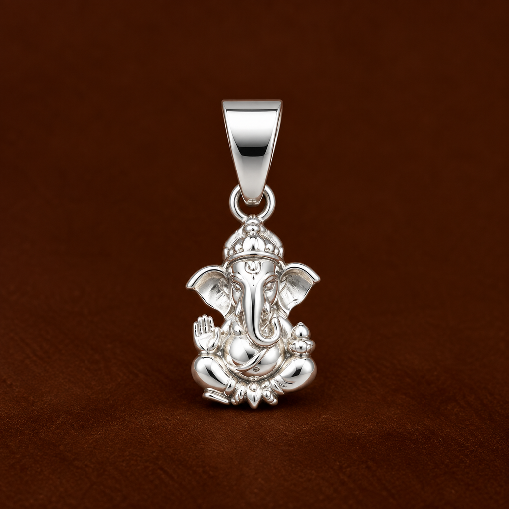 VIRAL Ganesh Locket in Pure Silver