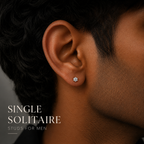 Virat Kohli Solitaire Stud (925 Pure Silver)