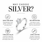 Archer Cut Solitaire Stud (925 Pure Silver)