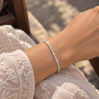 Noor Tennis Bracelet (925 Pure Silver)