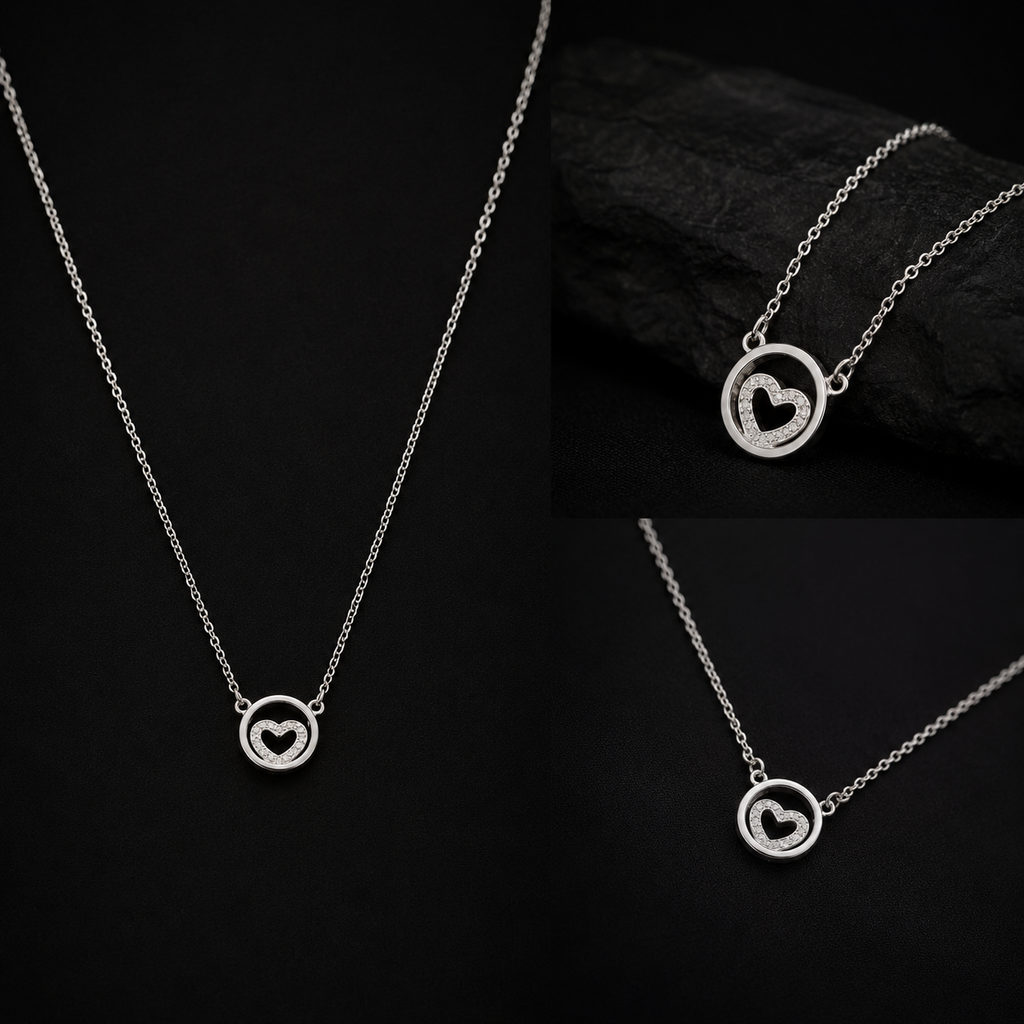 Heart Chain Pendant (925 Pure Silver)