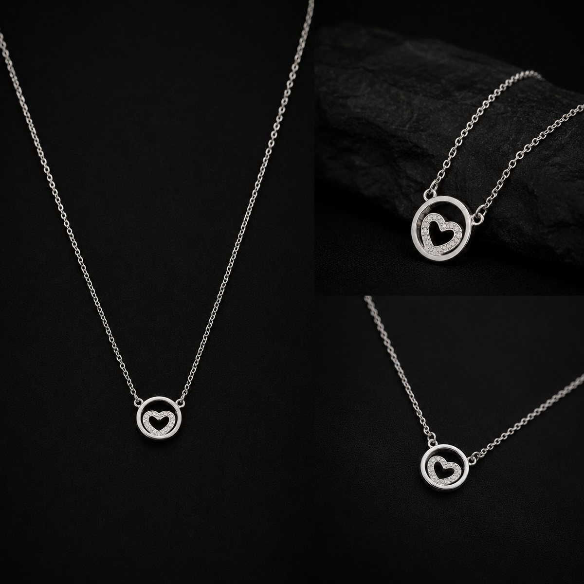 Heart Chain Pendant (925 Pure Silver)