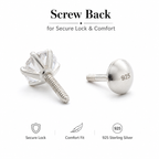 Virat Kohli Solitaire Stud (925 Pure Silver)