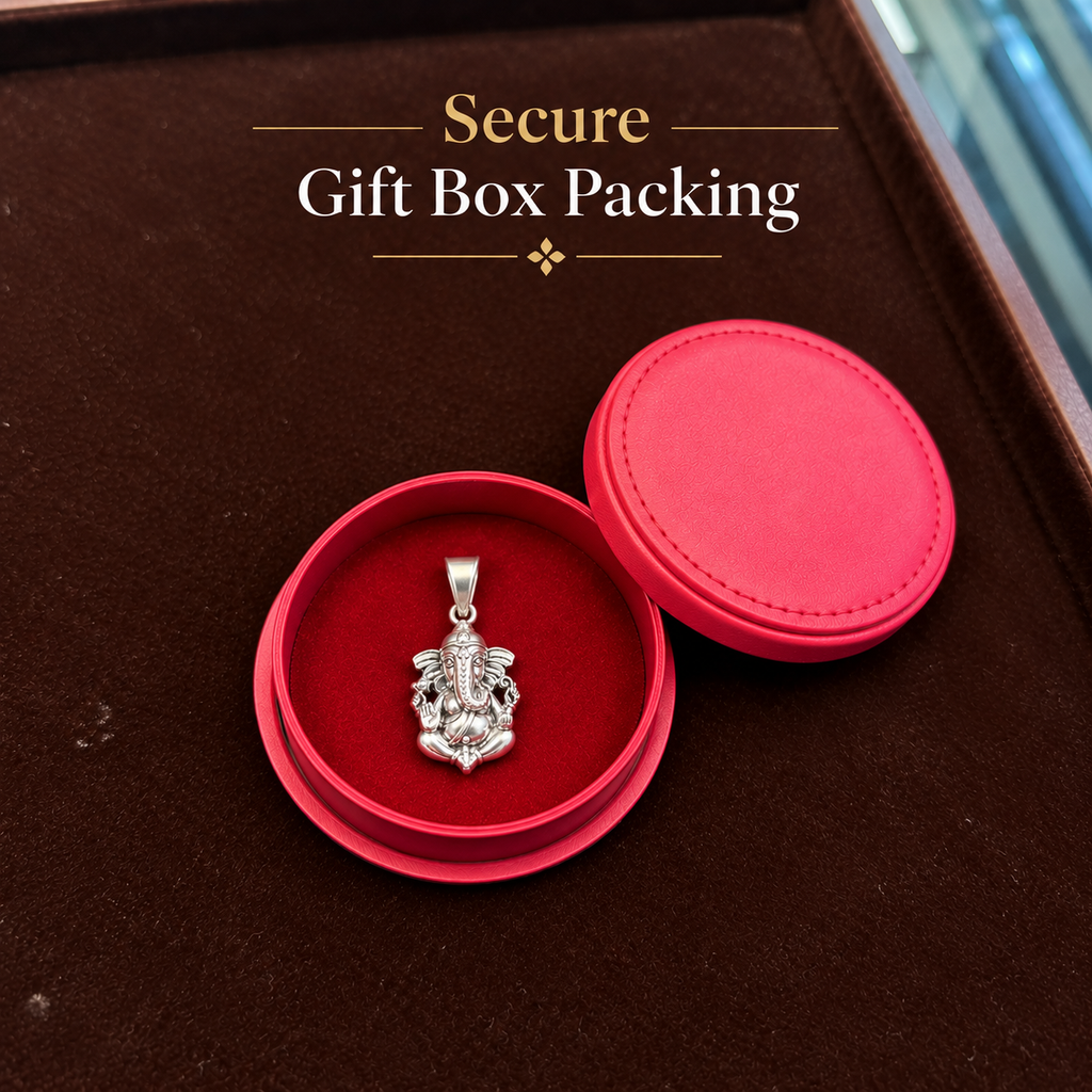 VIRAL Ganesh Locket in Pure Silver