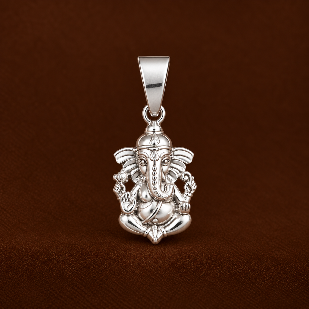 VIRAL Ganesh Locket in Pure Silver