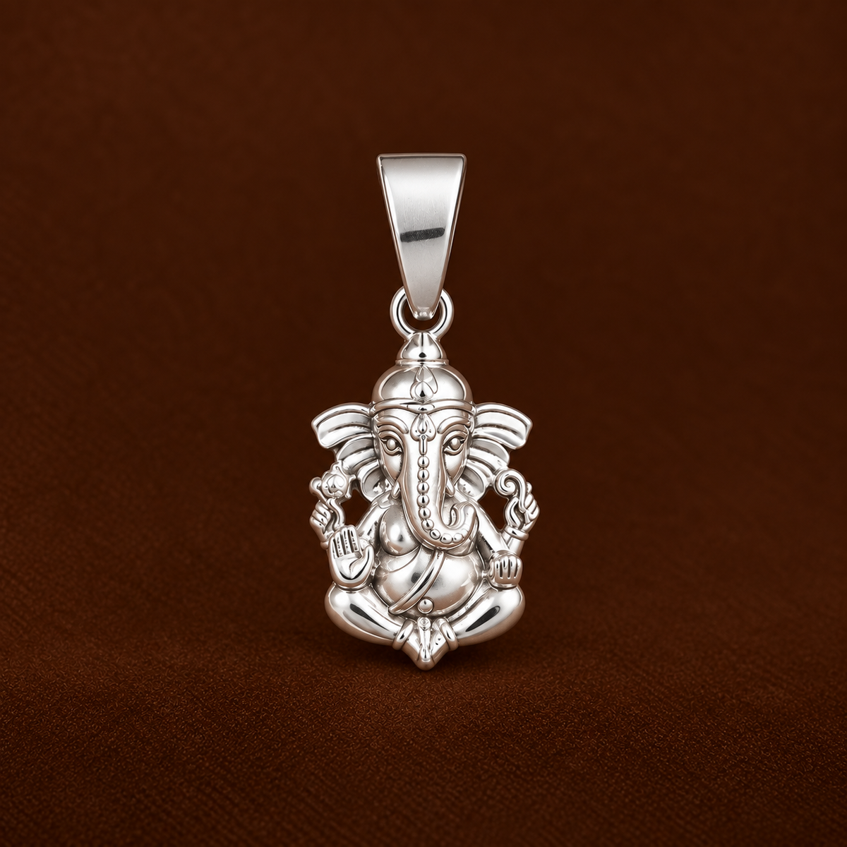 VIRAL Ganesh Locket in Pure Silver