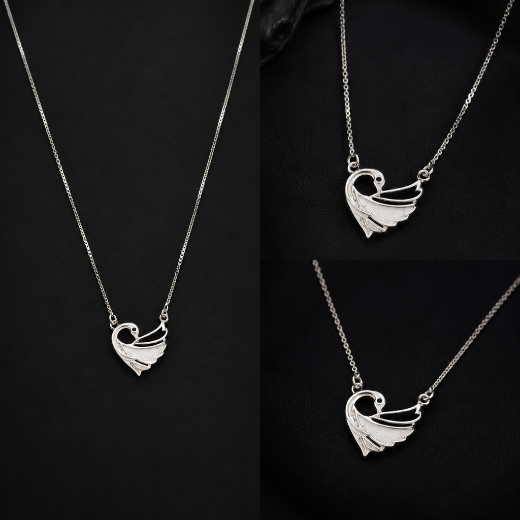 Swan Chain Pendant (925 Pure Silver)