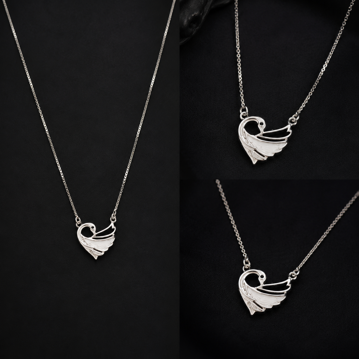 Swan Chain Pendant (925 Pure Silver)