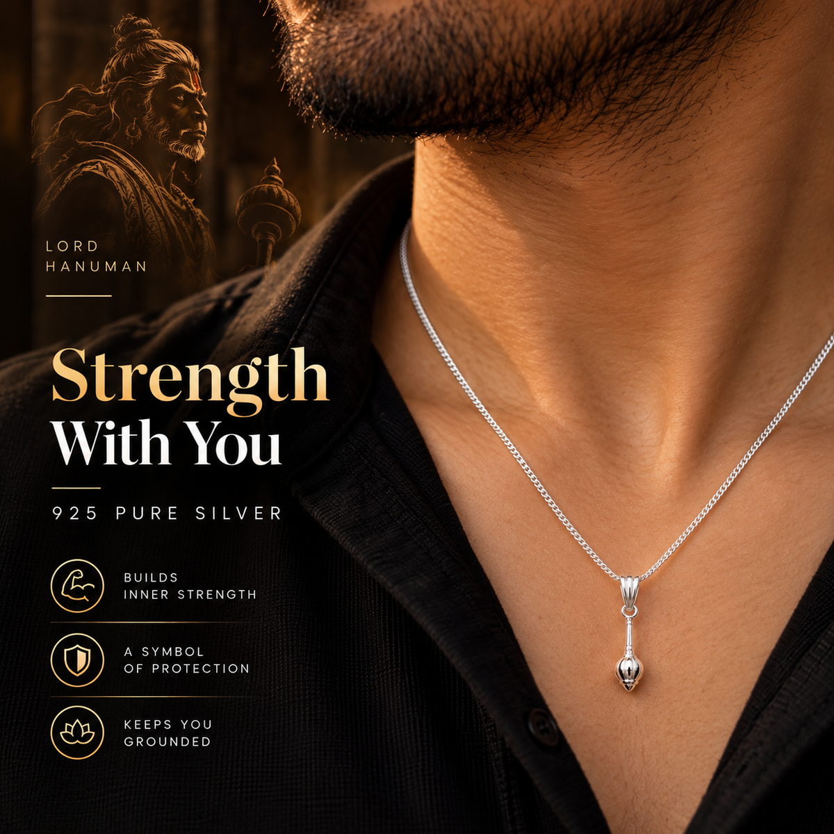Powerful Hanuman Chain - 925 Silver