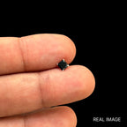 Bold Black Stud (925 Pure Silver)