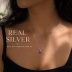 Silver Evil Eye Chain – Good Vibes & Protection