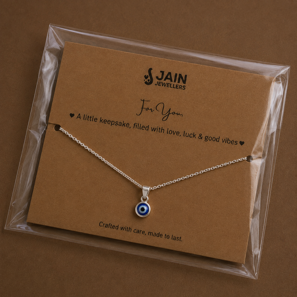 Silver Evil Eye Chain – Good Vibes & Protection