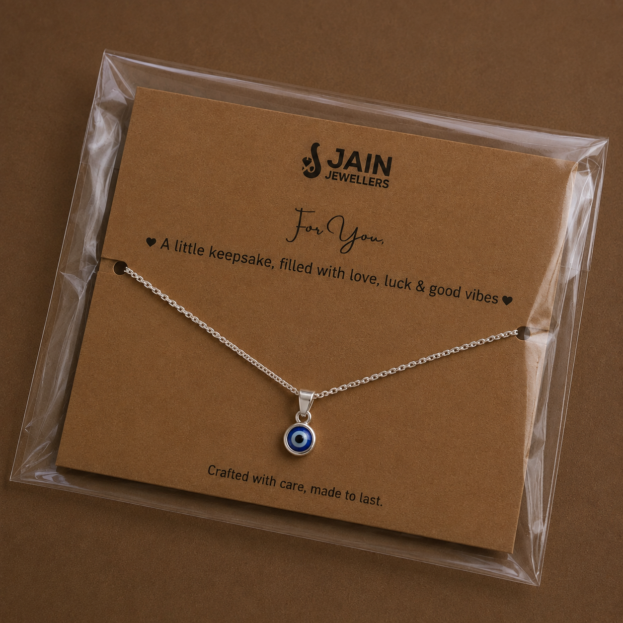 Silver Evil Eye Chain – Good Vibes & Protection
