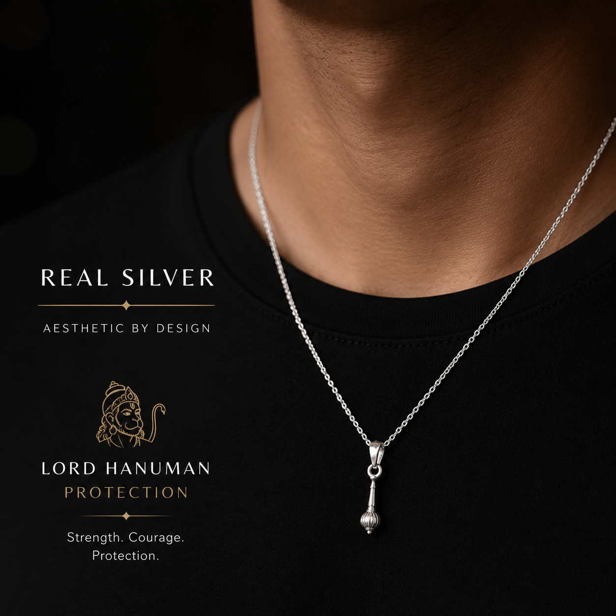 Hanuman Locket + Chain
