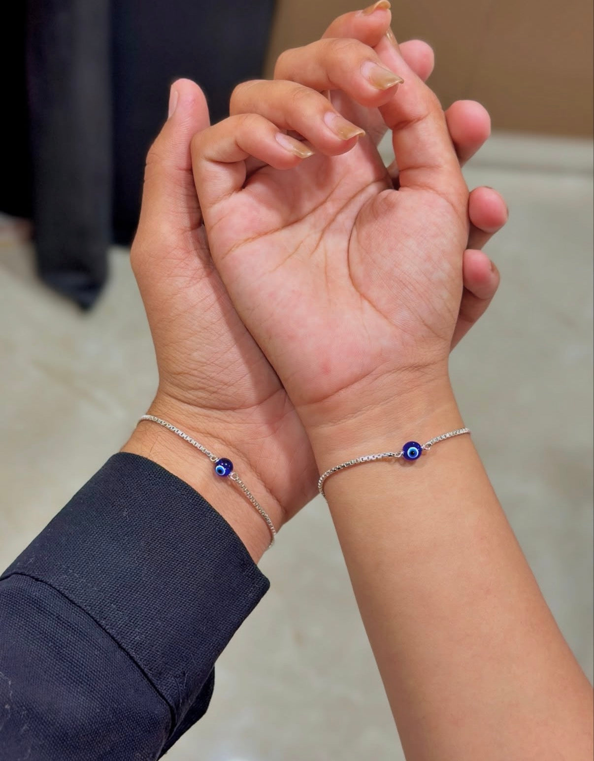 Single Evil Eye Bracelet - Pure Silver