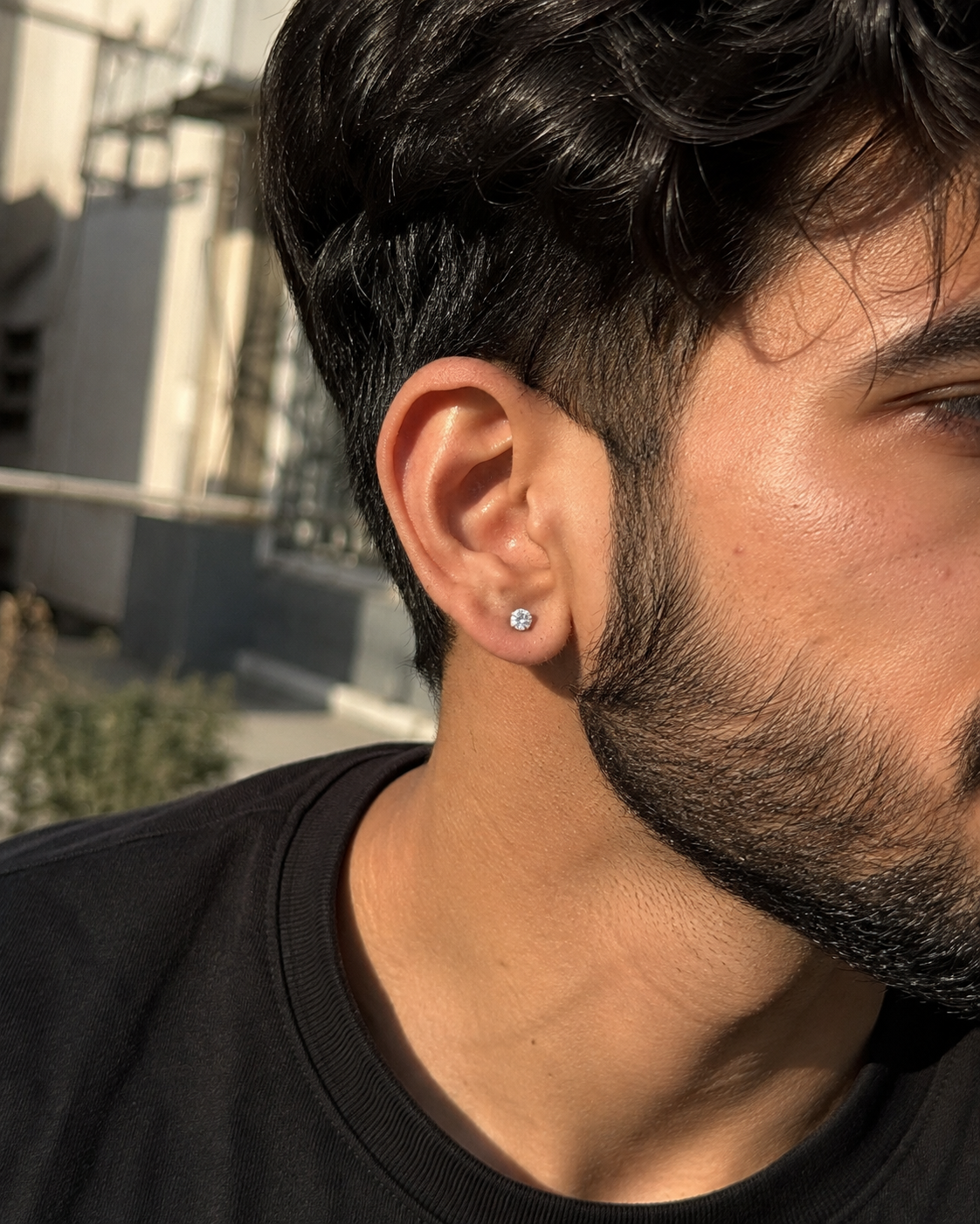 Virat Kohli Solitaire Stud (925 Pure Silver)