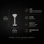 Virat Kohli Solitaire Stud (925 Pure Silver)