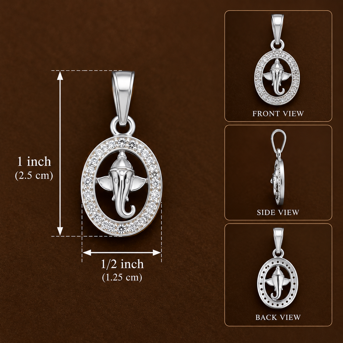 VIRAL Ganesh Locket in Pure Silver