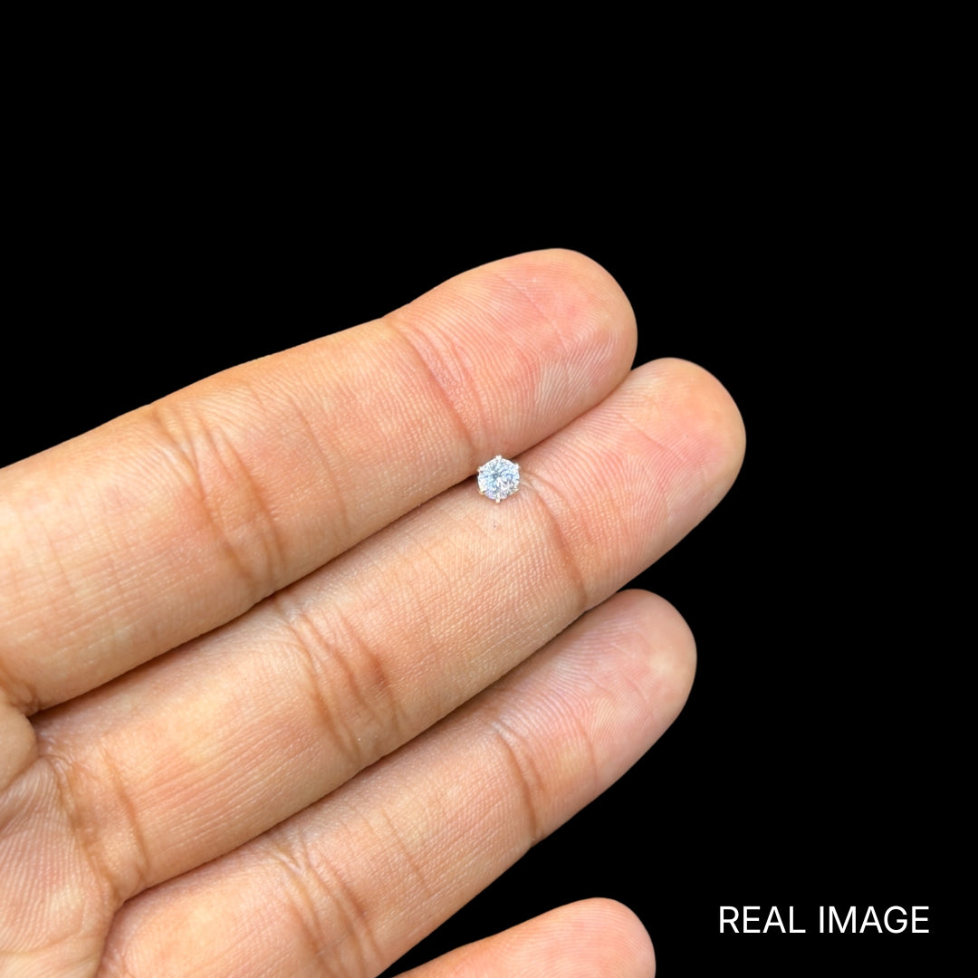 Virat Kohli Solitaire Stud (925 Pure Silver)