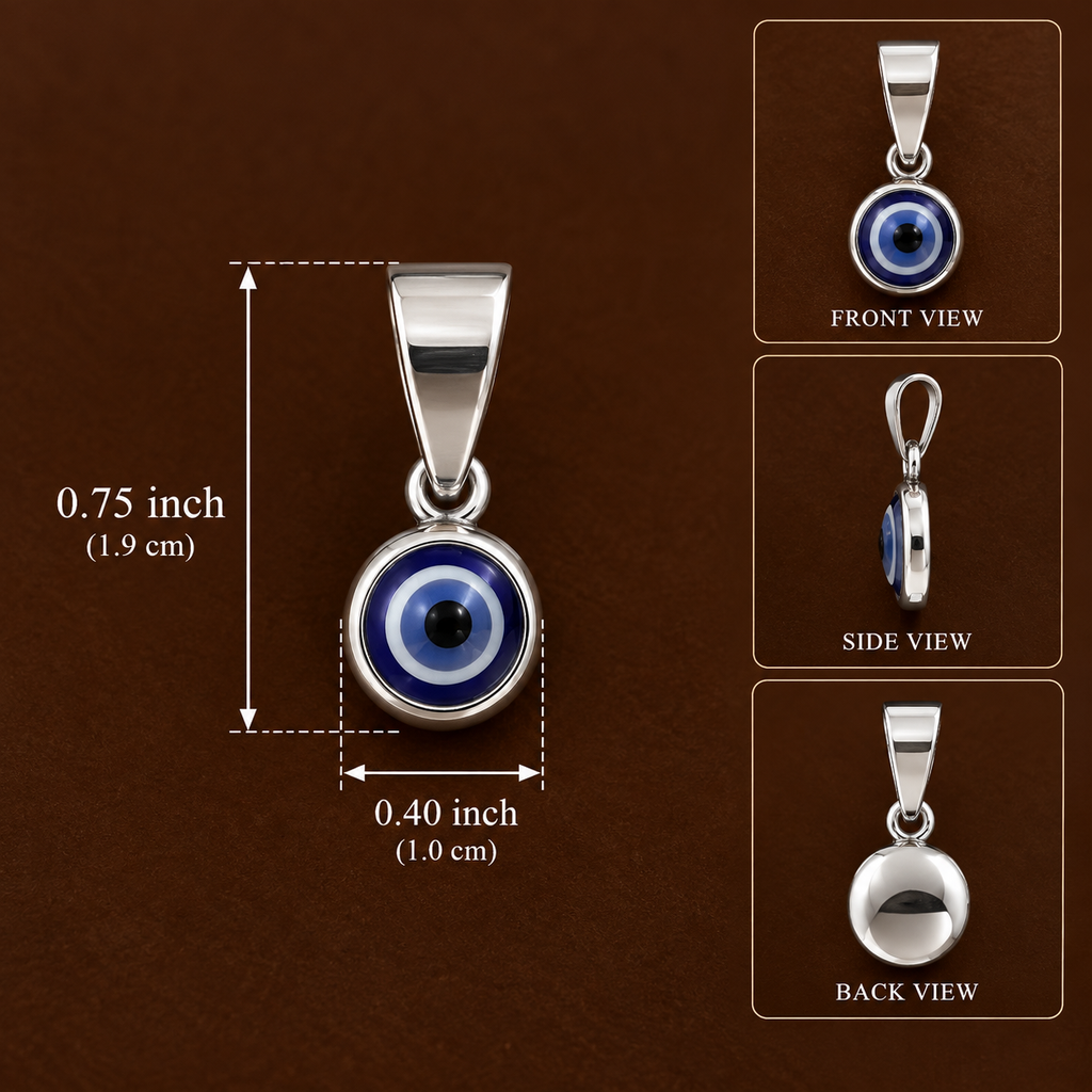 Evil Eye Locket in Pure Silver