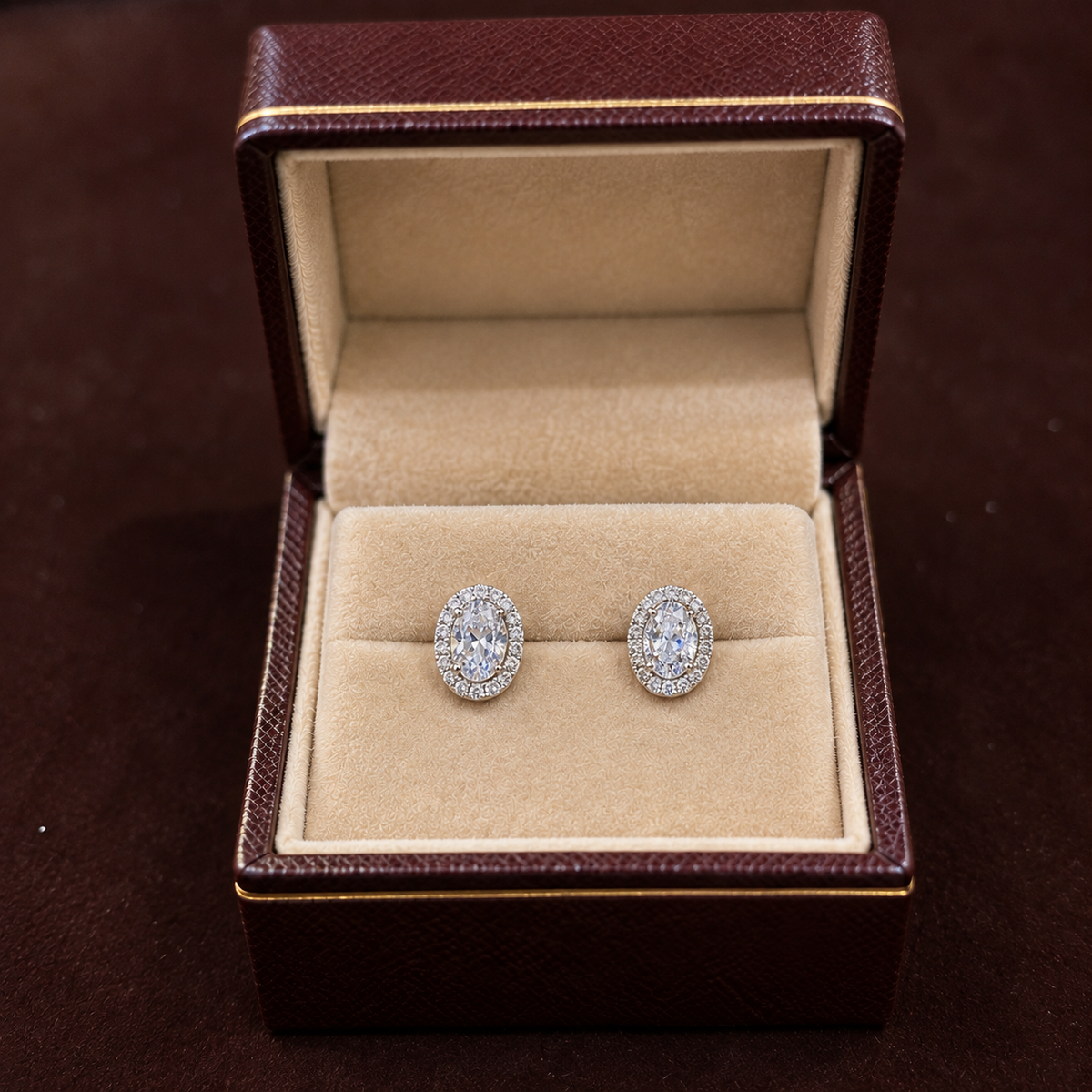 Prince Solitaire Studs for Women (925 Pure Silver)